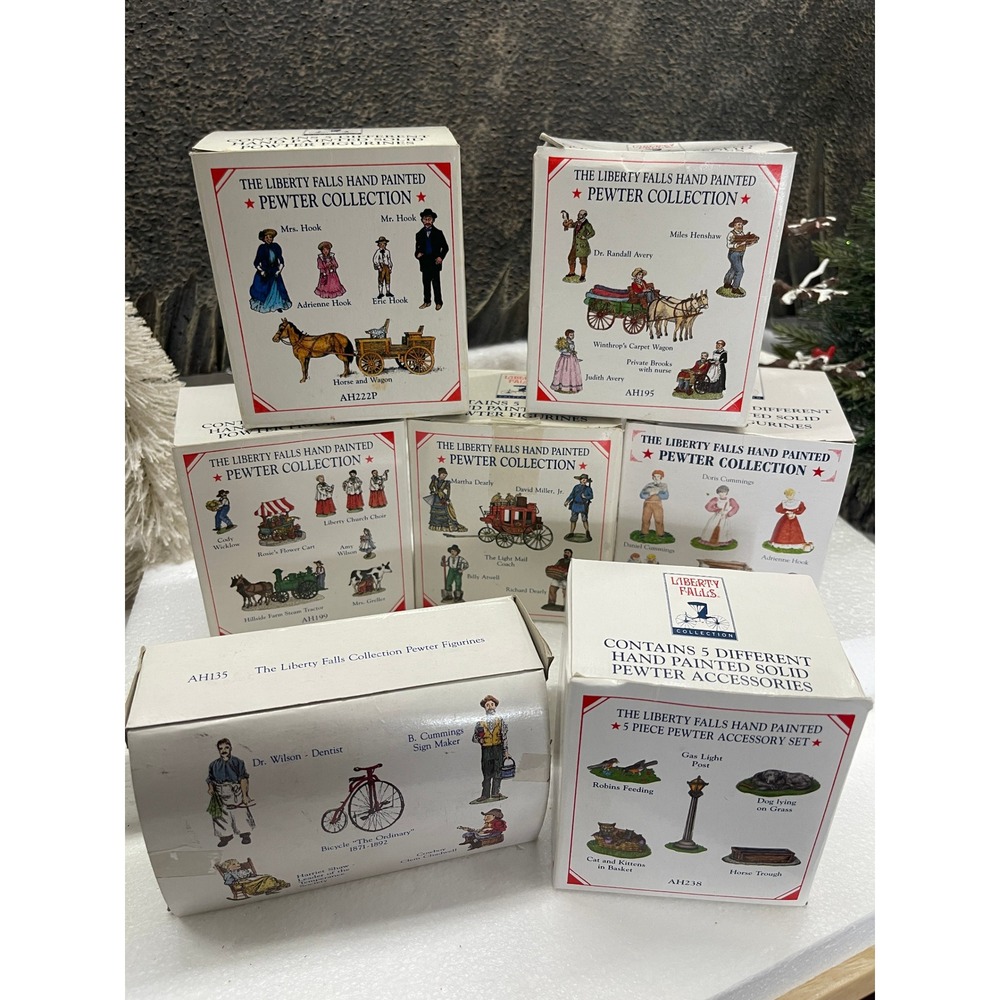 Liberty Falls Hand Painted Pewter Miniature Figurine Lot N-Scale
